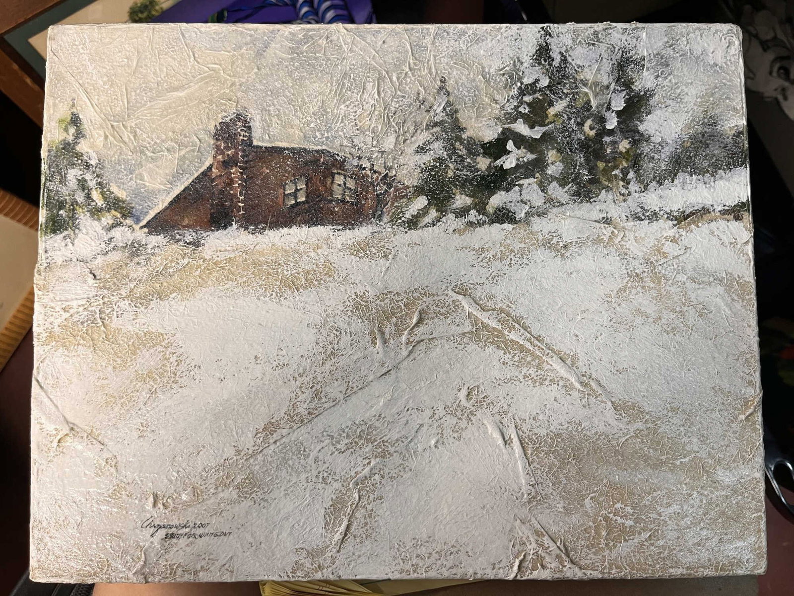 OIL ON CANVAS BY CHAZUROWSKI 2007: OIL ON CANVAS BY CHAZUROWSKI 2007 Height: 11 in. by Width: 14 in.
