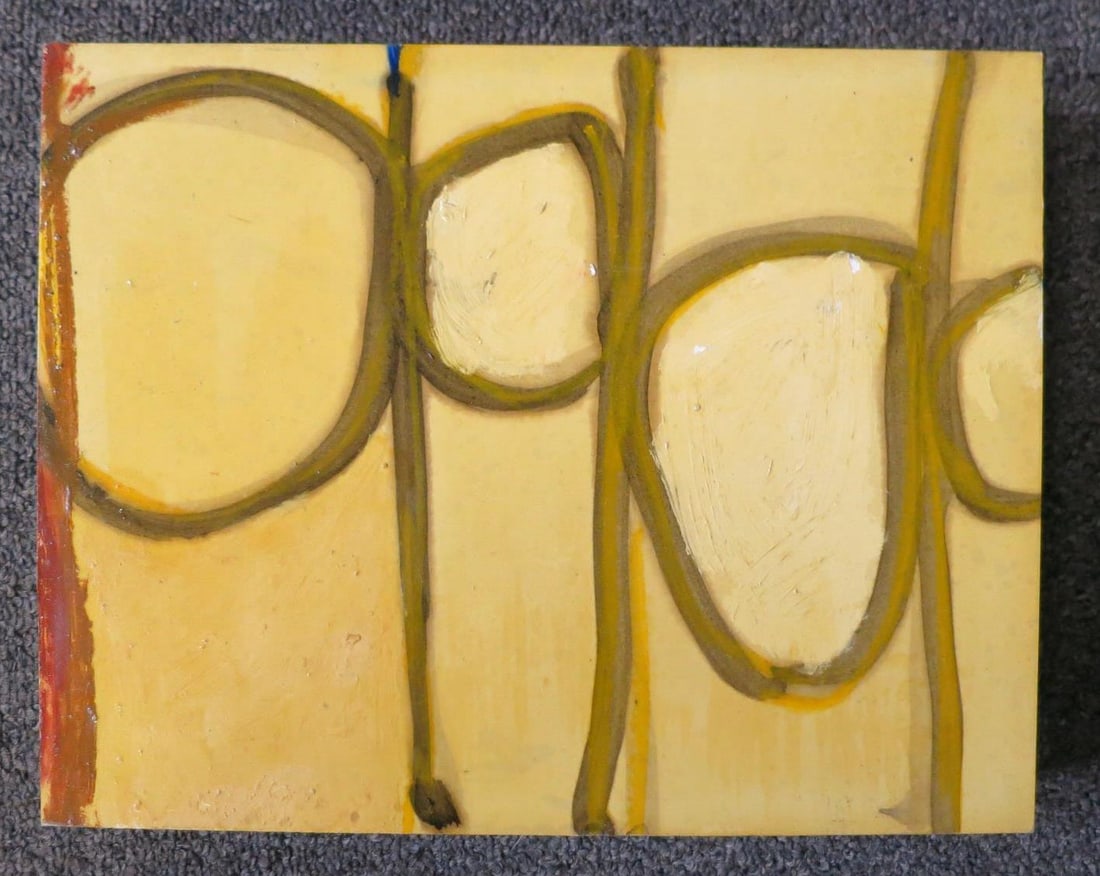 STEVEN T. HARVEY "TIMELINE/PORTAL #1" MIXED MEDIA: STEVEN T. HARVEY "TIMELINE/PORTAL #1" MIXED MEDIA ON PANEL, 2008. MOUNTED ON ARCHIVAL HARDBORD WOOD PANEL. Height: 11 in. by Width: 14 in. by Depth: 2.25 in.