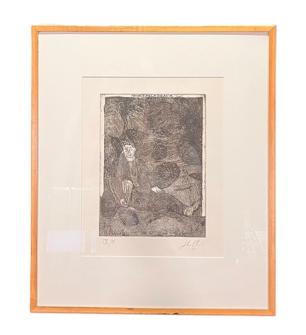 SANDRO CHIA UNTITLED PRINT: SANDRO CHIA UNTITLED PRINT Height: 25 in. by Width: 21.5 in.