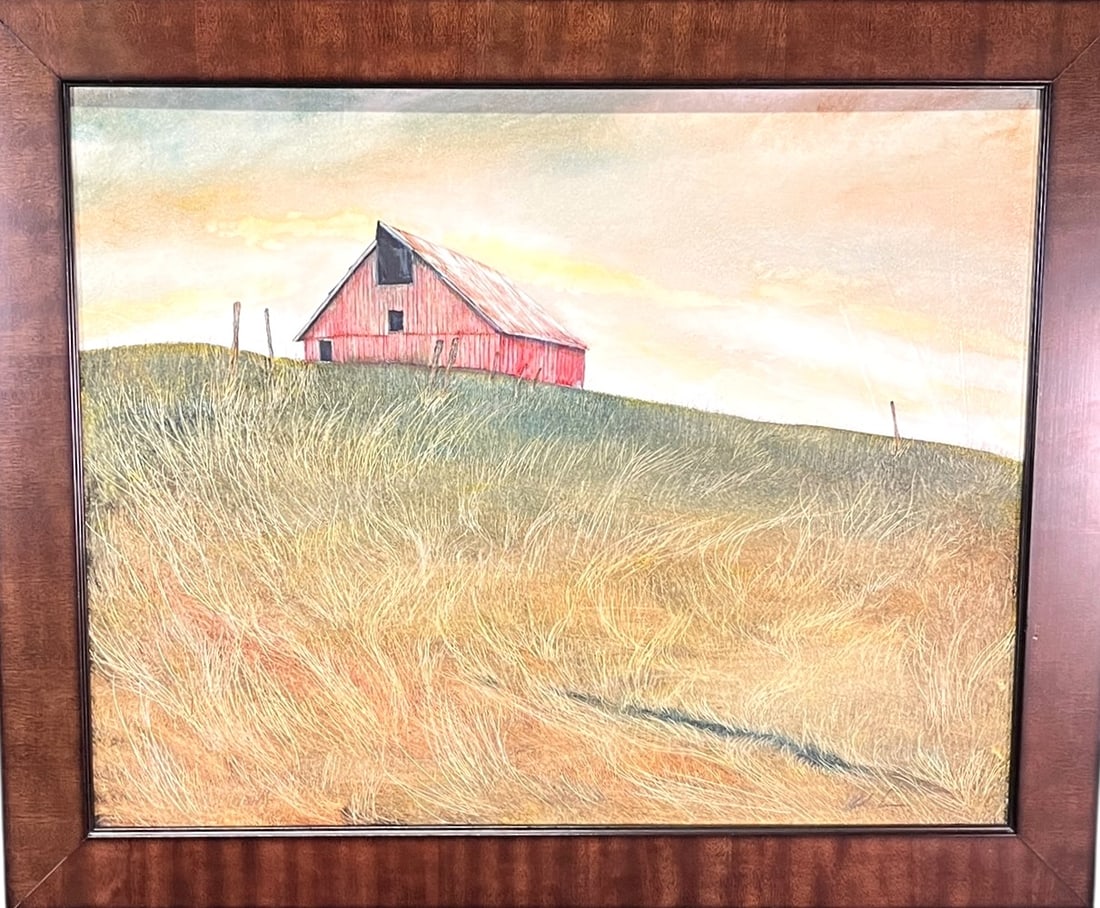 "HANKCOCK COUNTY" OIL ON CANVAS PAINTING: "HANKCOCK COUNTY" OIL ON CANVAS PAINTING. Height: 22 in. by Width: 18 in.