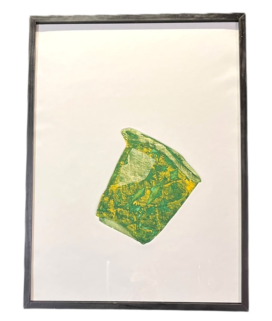 JACQUELINE NEGREROS "DESPERDICIO" ETCHING: JACQUELINE NEGREROS "DESPERDICIO" ETCHING ENGRAVING. FRAMED & MATTED. Height: 31.5 & 12 in. by Width: 23.25 & 11 in. by Depth: 1.5 in.