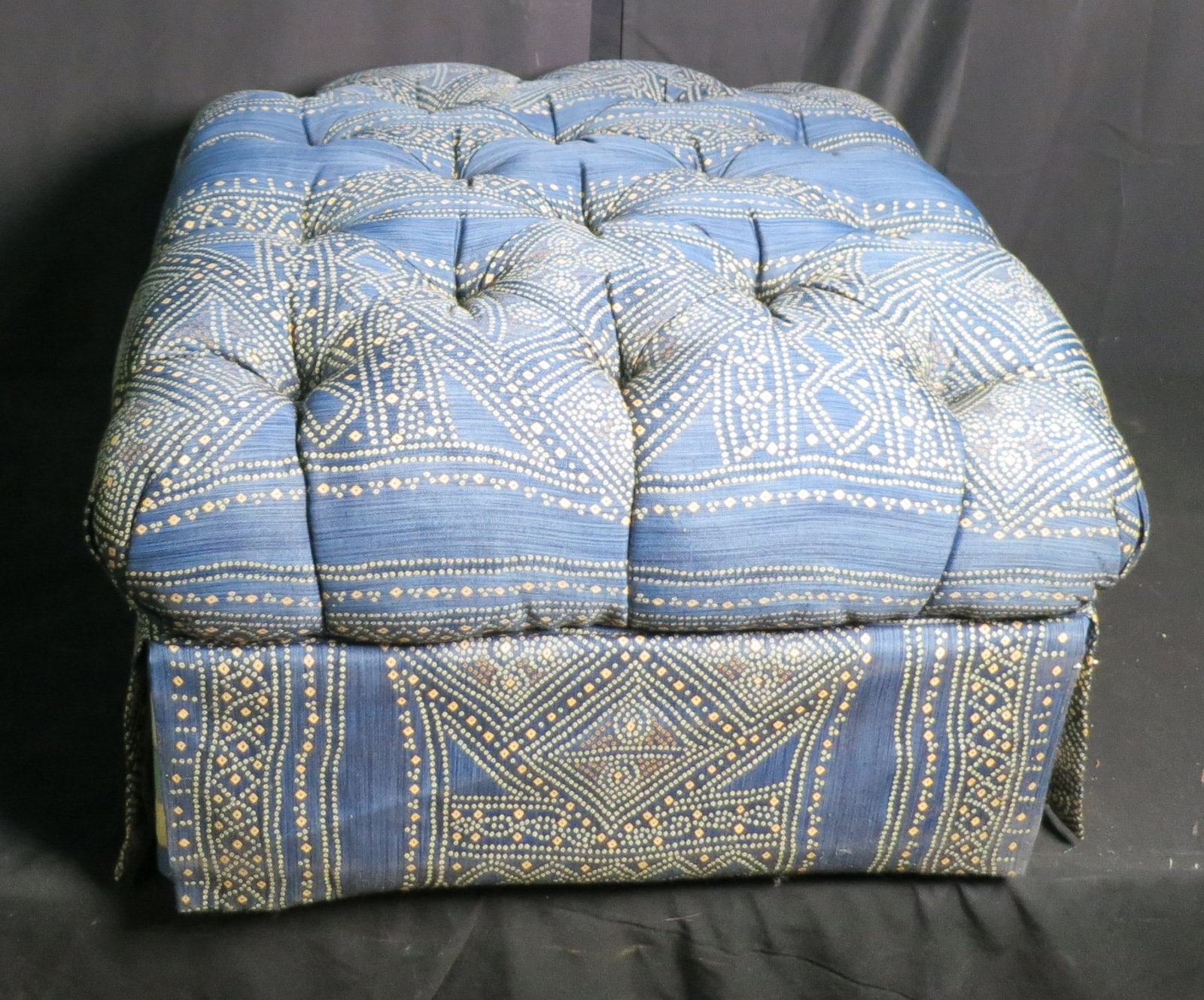 BUTTON TUFTED OTTOMAN - 2