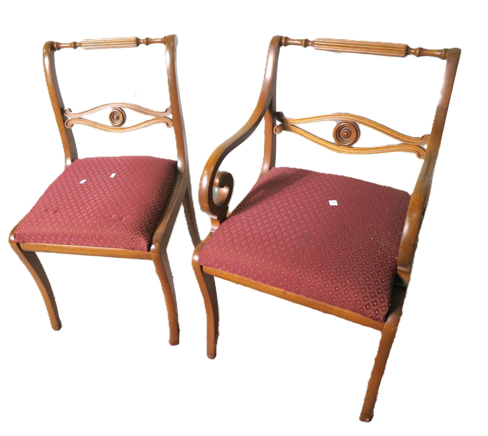 8 DUNCAN PHYFE DINING CHAIRS (1 of 2)