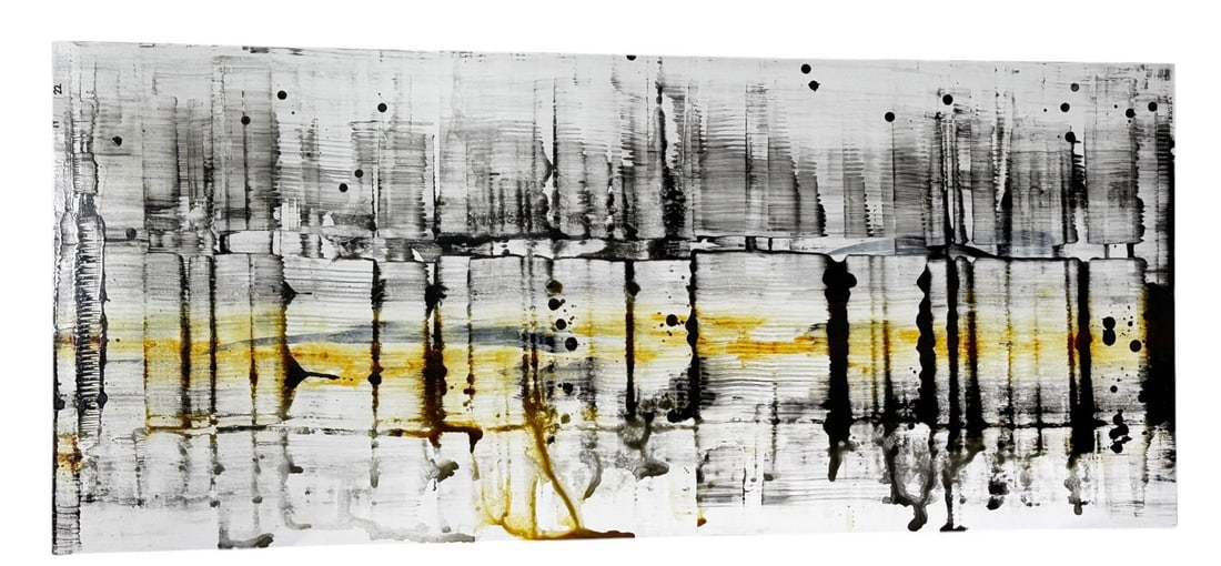 NICOLA PARENTE "SEISMIC CONSTRUCTION II" OIL: NICOLA PARENTE "SEISMIC CONSTRUCTION II" OIL ON PANEL. Height: 70 in. by Width: 30 in. by Depth: 2 in.