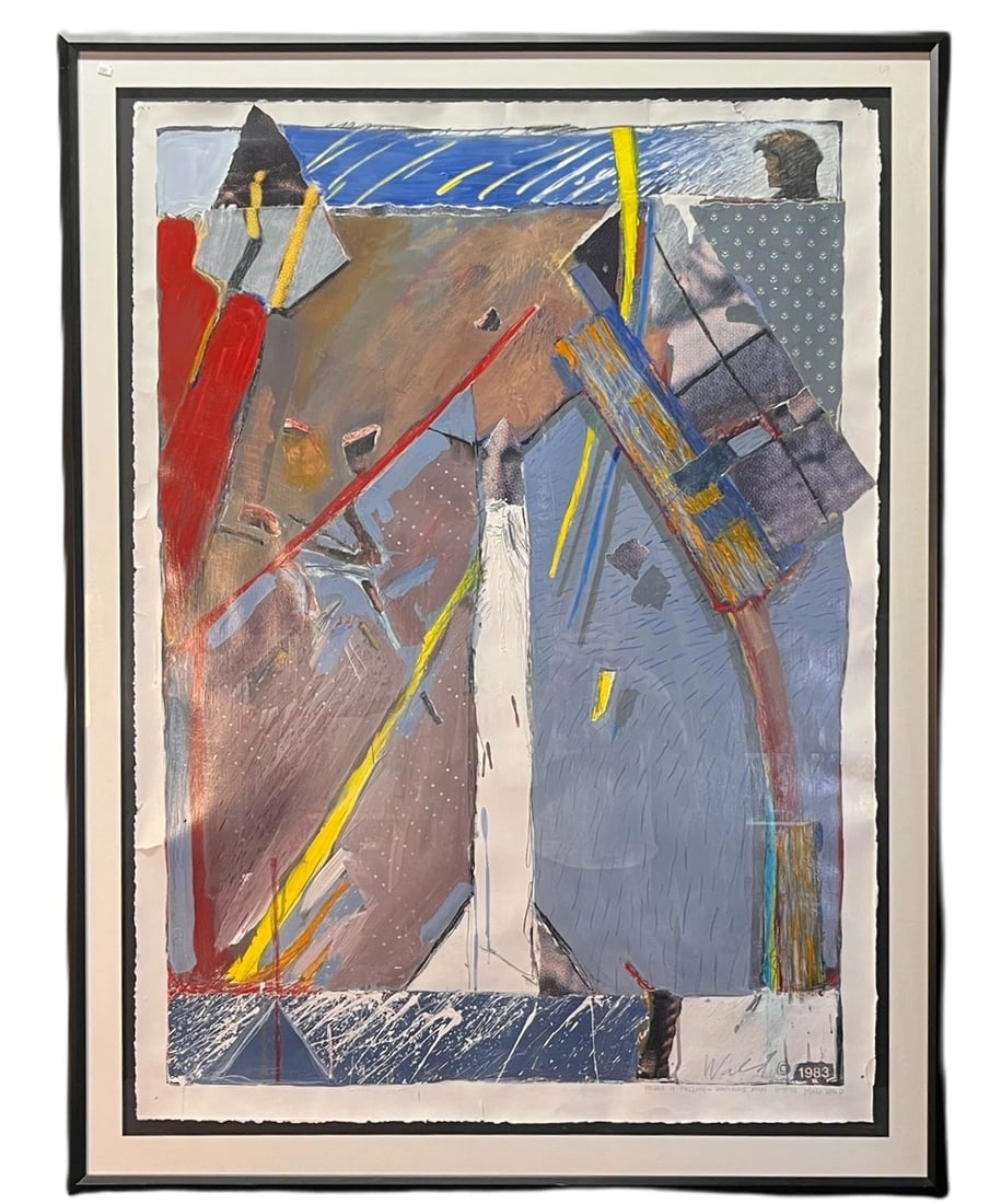 "BRIDGE IS FALLING WATCHING MAN" SIGNED MARK WALD (1 of 4)