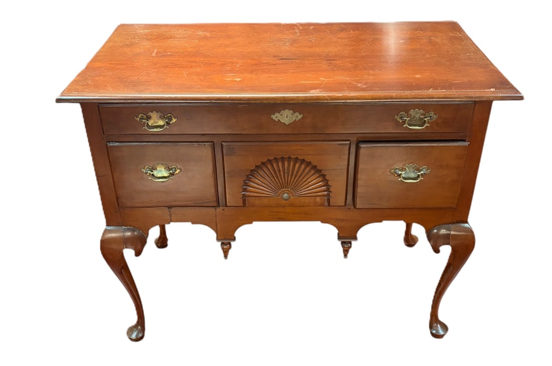 19th CENTURY AMERICAN MAHOGANY LOWBOY (1 of 3)