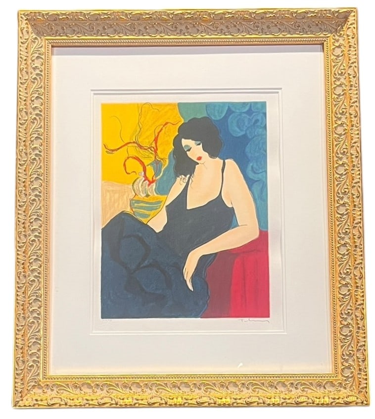 ORIGINAL WATERCOLOR ON PAPER BY ITZCHAK TARKAY: ORIGINAL WATERCOLOR ON PAPER BY ITZCHAK TARKAY. Height: 28 in. by Width: 29 in.