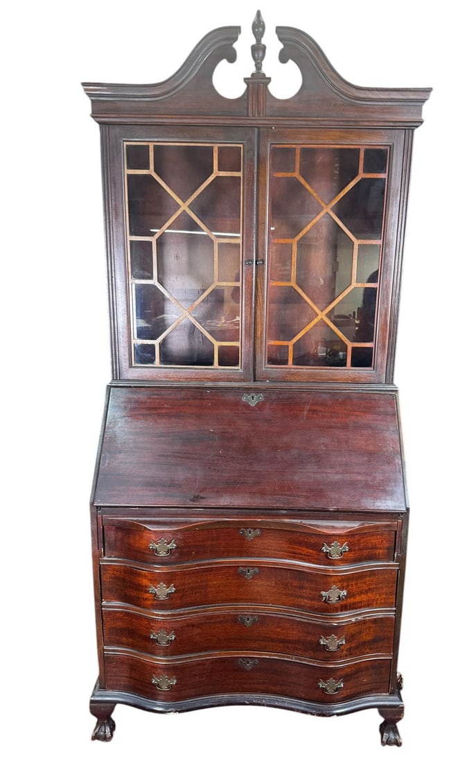 SECRETARY WITH SERPENTINE FRONT (1 of 3)