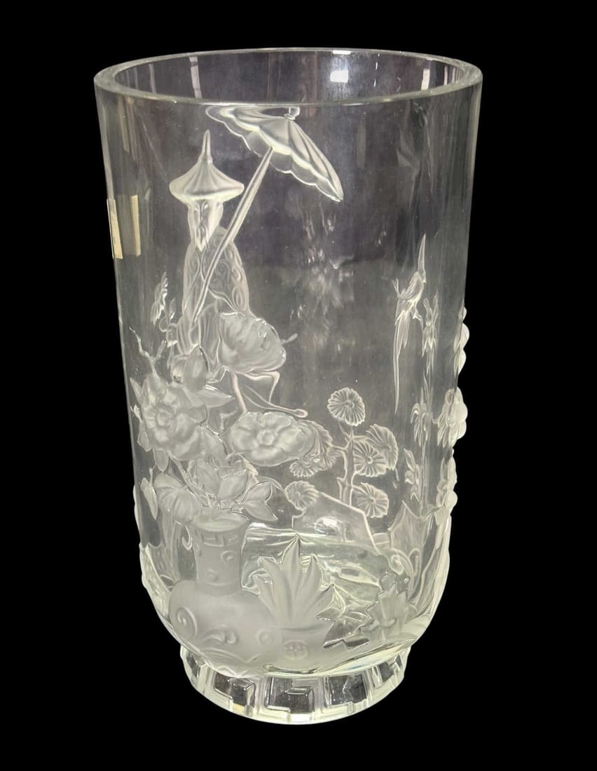 ART DECO CRYSTAL VASE 'MANDARIN" BY VERLYS (1 of 1)