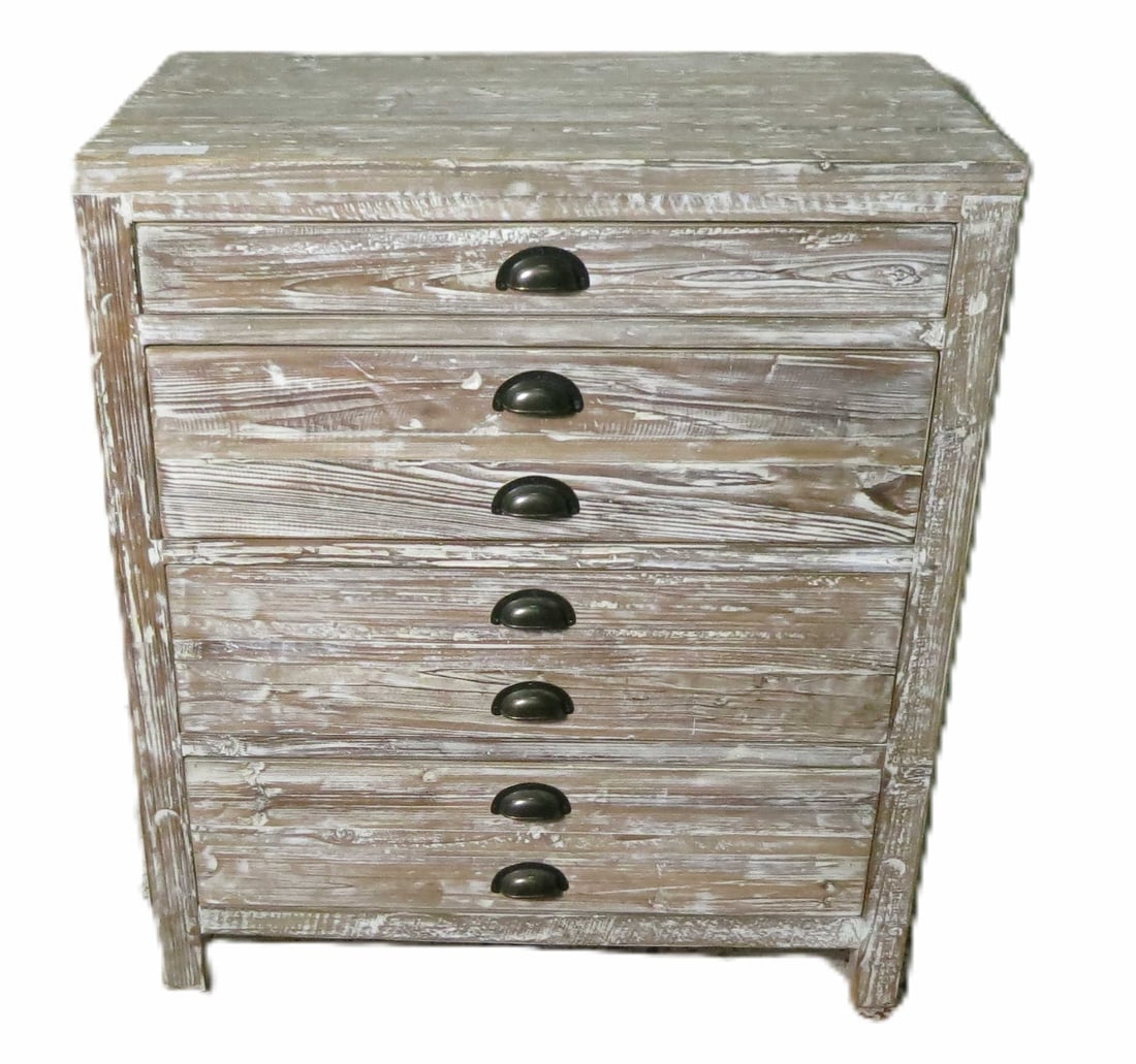 CONTEMPORARY PAINTED AND DISTRESSED CHEST (1 of 3)