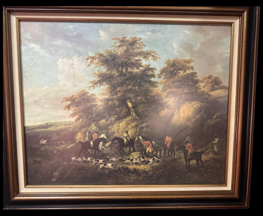 PAINTING "THE END OF THE HUNT": PAINTING "THE END OF THE HUNT" BY GEORGE MORLAND Height: 32 in. by Width: 38