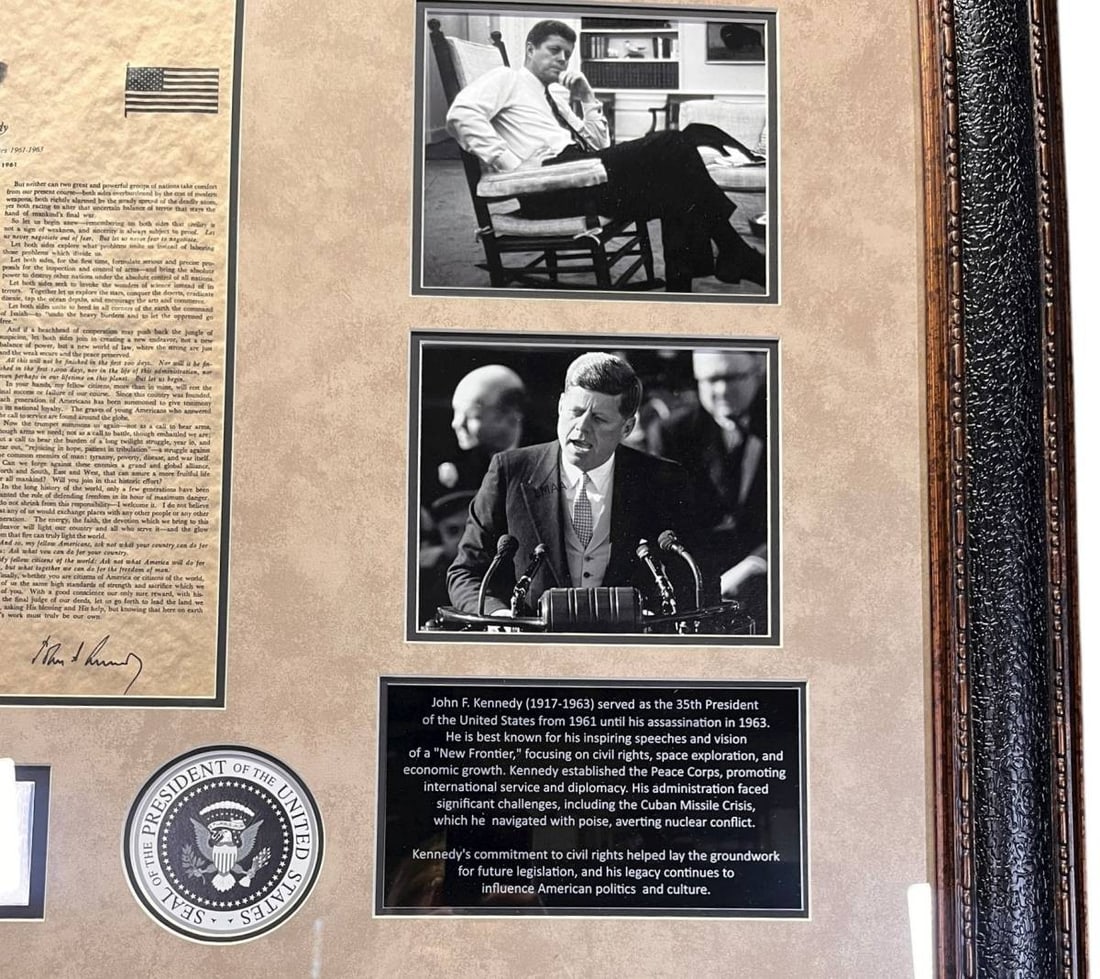 JFK MEMORABILIA FRAMED - 3