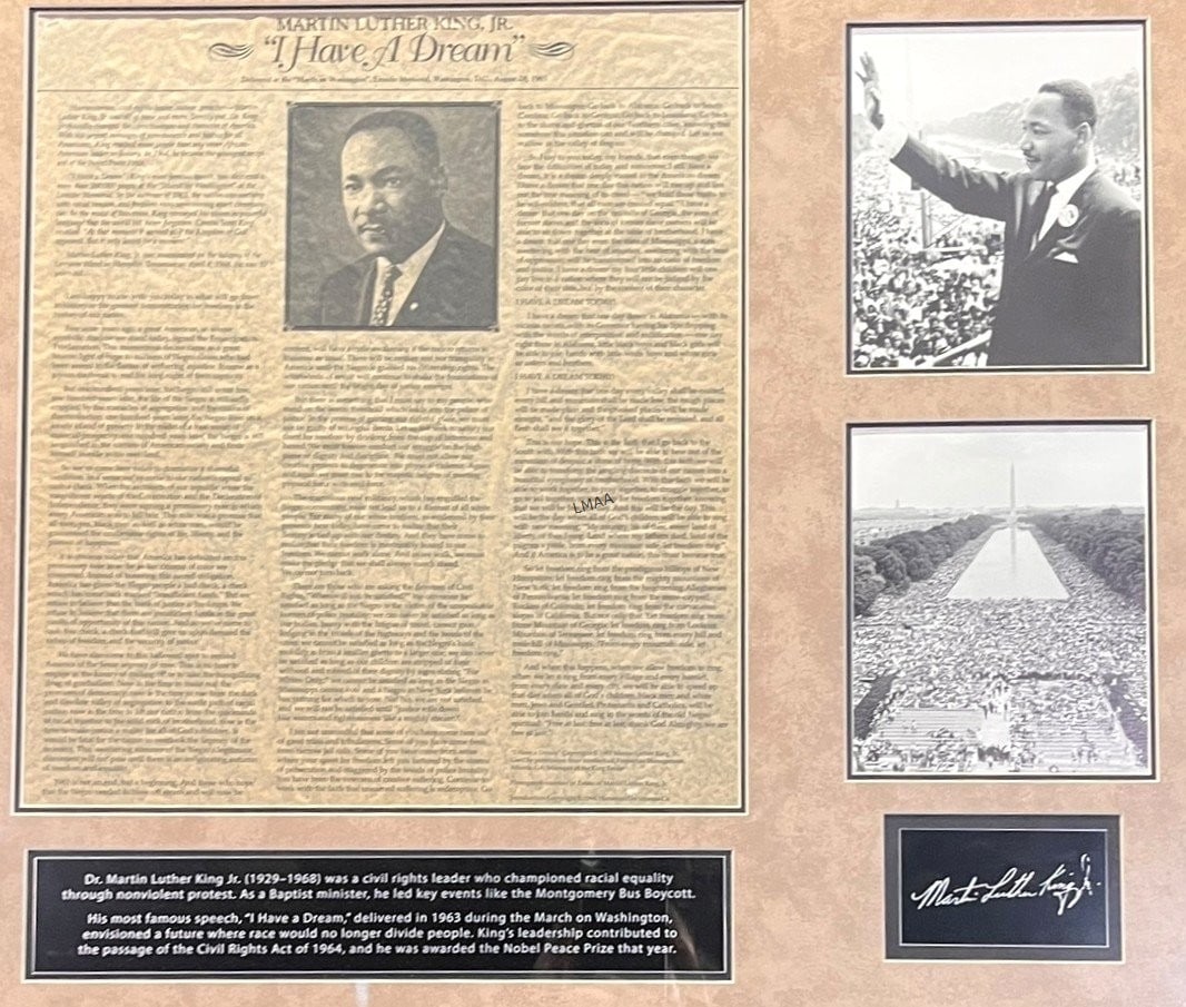 MLK MEMORABILIA FRAMED - 2