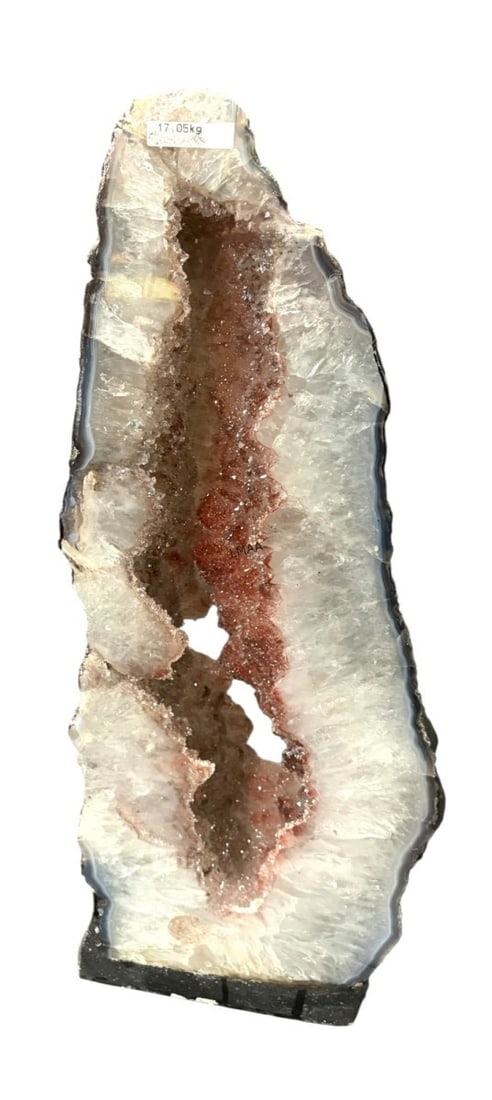 LARGE AMETHYST CATHEDRAL: LARGE AMETHYST CATHEDRAL. 17,050g. Height: 24 in. by Width: 10 in. by Depth: 3 in.
