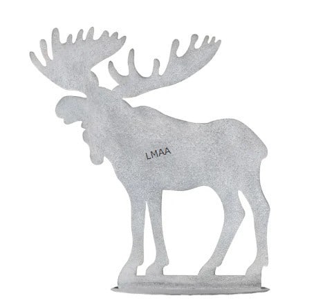 LOT OF TWO MOOSE SILHOUETTE ON STANDS: LOT OF TWO MOOSE SILHOUETTE ON STANDS. Height: 23 in. by Width: 20 in. by Depth: 6 in.