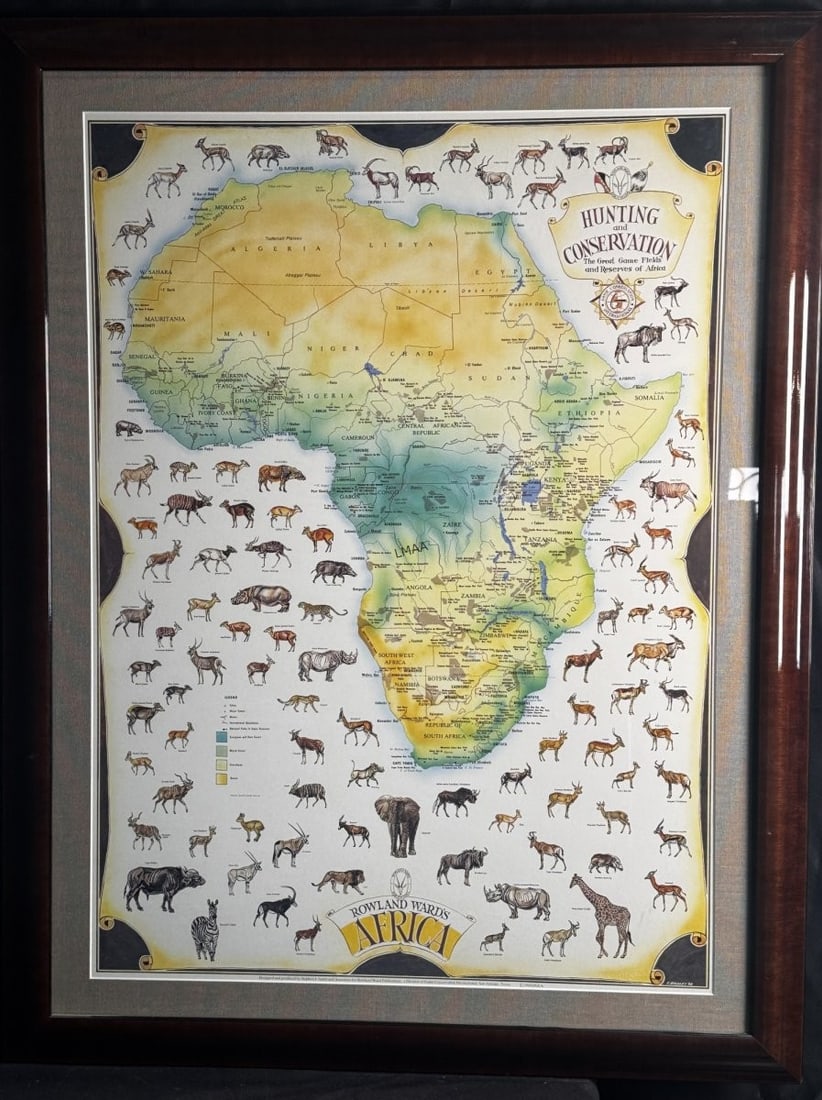 MAP OF AFRICA: MAP OF AFRICA Height: 44 in. by Width: 34
