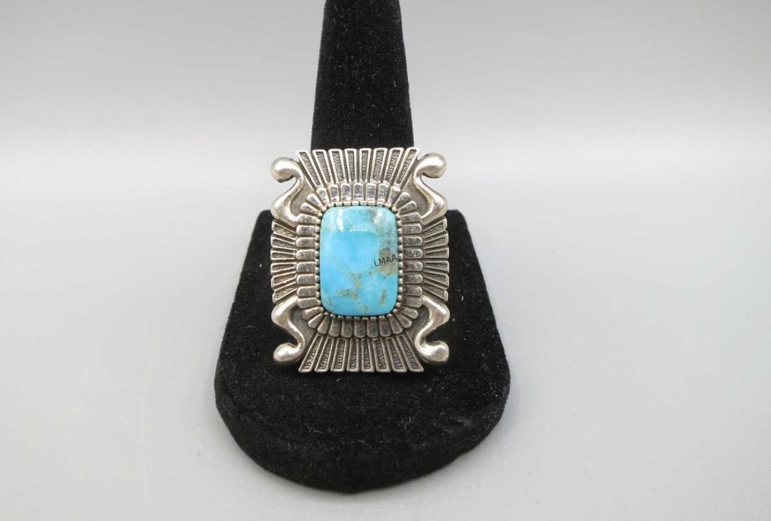 STERLING SILVER TURQUOISE RING (1 of 4)