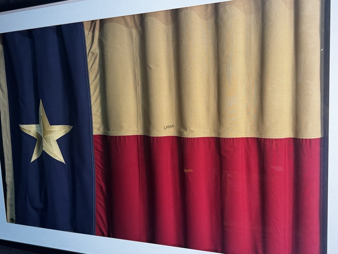 FRAMED HAND STITCHED TEXAS FLAG - 2