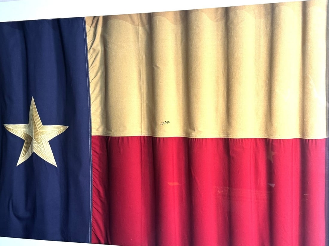 FRAMED HAND STITCHED TEXAS FLAG - 3