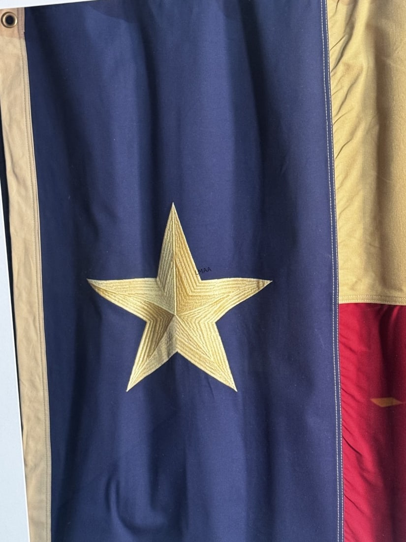 FRAMED HAND STITCHED TEXAS FLAG - 4