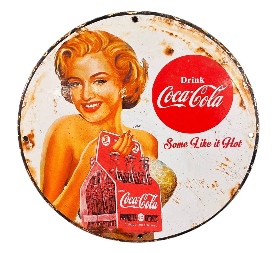 COCA-COLA METAL SIGN: COCA-COLA METAL SIGN Height: 111.6 in. by Width: 11.6 in.