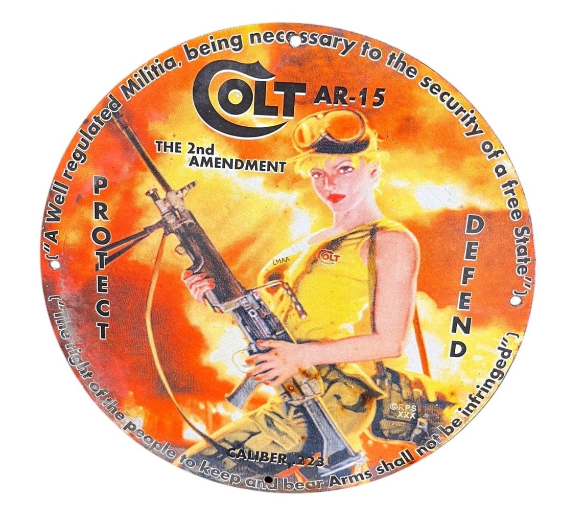 COLT METAL SIGN: COLT METAL SIGN Height: 11.8 in. by Width: 11.8 in.