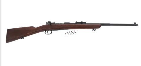 SPORTERIZED CHILEAN 1895 7mm CALIBER RIFLE: SPORTERIZED CHILEAN 1895 7mm CALIBER RIFLE Sporterized Chilean Model 1895 7x57mm caliber bolt action Mauser rifle. Serial numbers match on receiver, barrel, bolt, floor plate and floor plate housing. 