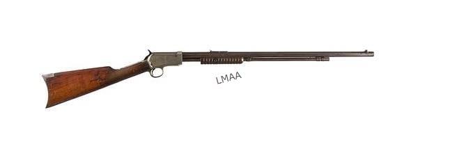 Winchester Half Nickel Model 1890 22 Short Slide: Winchester Half Nickel Model 1890 22 Short Slide Action Rifle Manufacturer: Winchester (c. 1914) Model: 1890 Half Nickel Caliber: 22 Short Barrel Length: 24 in. OAL: 40.25 in. Condition: Fair/Good-com