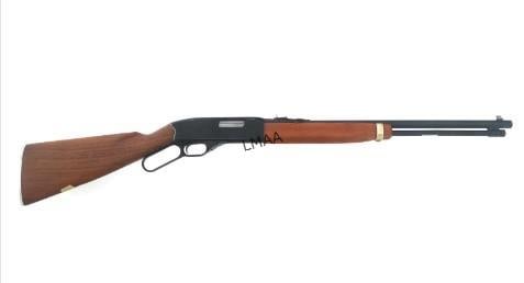 WINCHESTER MODEL 150 22 CALIBER LEVER ACTION RIFLE: WINCHESTER MODEL 150 22 CALIBER LEVER ACTION RIFLE. Winchester Model 150 .22 S-L-LR caliber lever action rifle. Black finish. Wood stocks. Adjustable rear sight. Caliber / Gauge: 22 S-L-LR Barrel