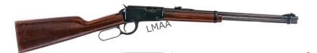 ERMA WERKE MODEL EG 712IN 22 SHORT OR LONG RIFLE: Estate rifle Erma Werke Model EG 712 in .22 Short, Long or Long Rifle with a varied capacity and a 18.5" barrel. Serrated metal butt plate. Smooth wood stock and front forend. Blued hand lever, receiv