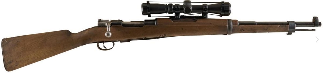 Spanish Oviedo M1916 Rebarreled 308 Win Rifle: Spanish Oviedo M1916 Rebarreled 308 Win Rifle Manufacturer: Ovideo Spain Model: 1916 Caliber: 308 Win Barrel length: 22 in. OAL: 41.5 in. Condition: (both) Good; moderate wear throughout; refinished