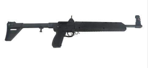 KEL-TEC MODEL SUB 2000 9mm CALIBER CARBINE: KEL-TEC MODEL SUB 2000 9mm CALIBER CARBINE Kel-Tec Model Sub 2000 9x19mm caliber folding stock carbine. Blued barrel. Polymer receiver and stocks. Fixed sights. Manual. Tools. One magazine. Original c