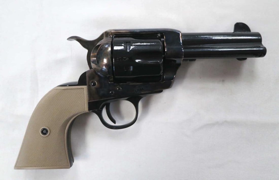 Pietta SA 45LC 3.5": Pietta SA 45LC 3.5" case hardend frame Low wide hammer Grey Poly grip Transfer bar safety. New in box Serial #E126032. (L920)