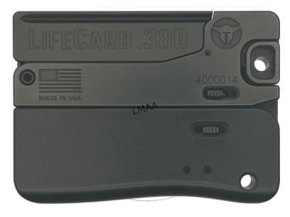 TRAILBLAZER LIFE CARD SINGLE SHOT .380 ACP FOLDING: TRAILBLAZER LIFE CARD SINGLE SHOT .380 ACP FOLDING PISTOL. SERIAL # 4000157. (L965)
