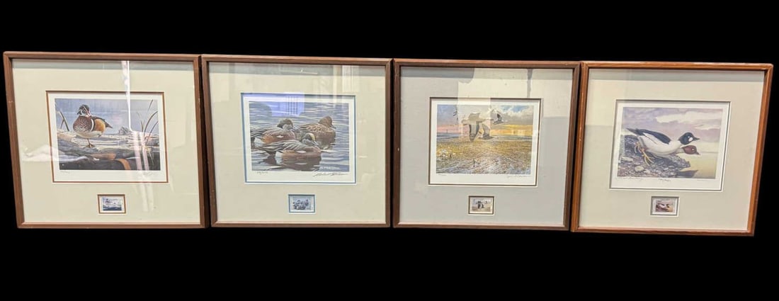 FOUR LIMITED-EDTION DUCK STAMP PRINTS (1 of 5)