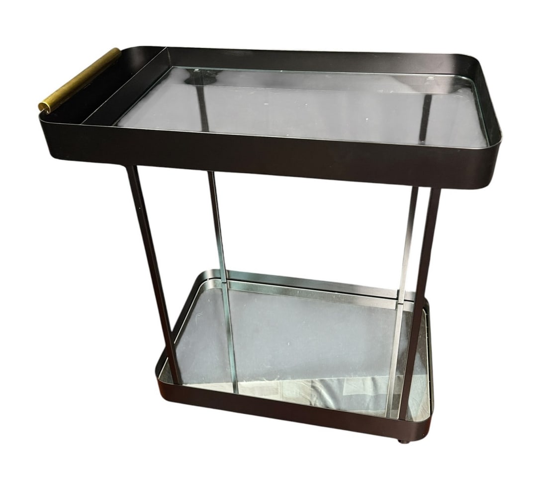 NICE CONTEMPORARY BAR CART WITH MIRROR TOPS (1 of 4)