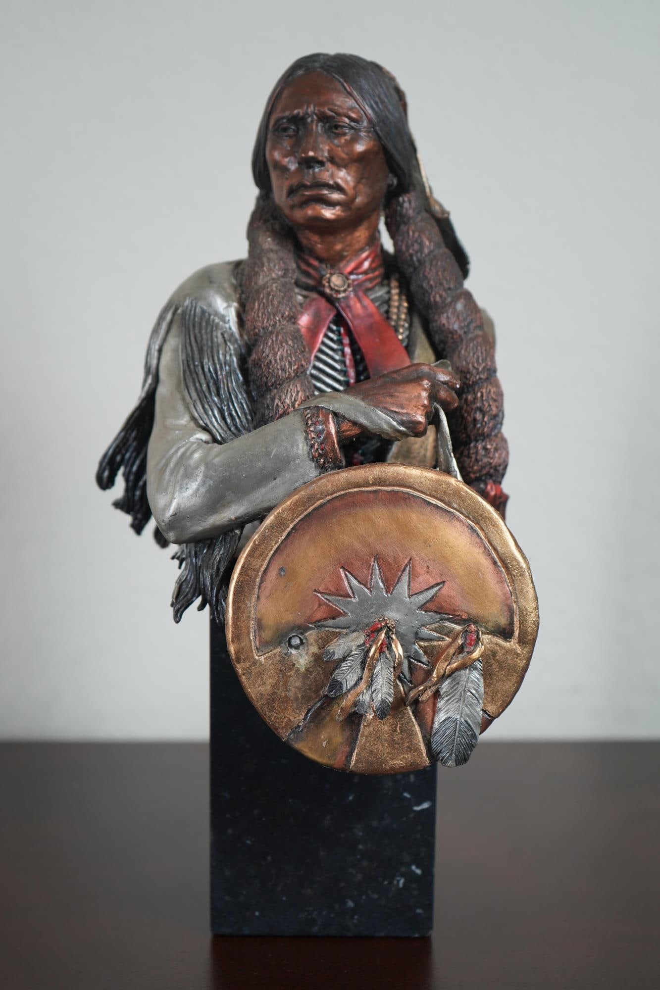 Defiant Comanche, C.A. Pardell, Bronze Sculpture (1 of 8)