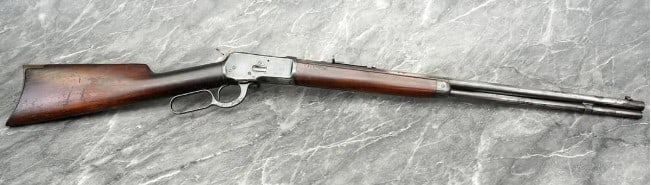 WINCHESTER 92 32WCF Lever Action Rifle: WINCHESTER 92 32WCF Lever Action Rifle, 24" Barrel, Good Condition, Normal Handling Marks, Shiny Bore, Tight Action, A John Browning design from 1892 that became synonymous with the American frontier,