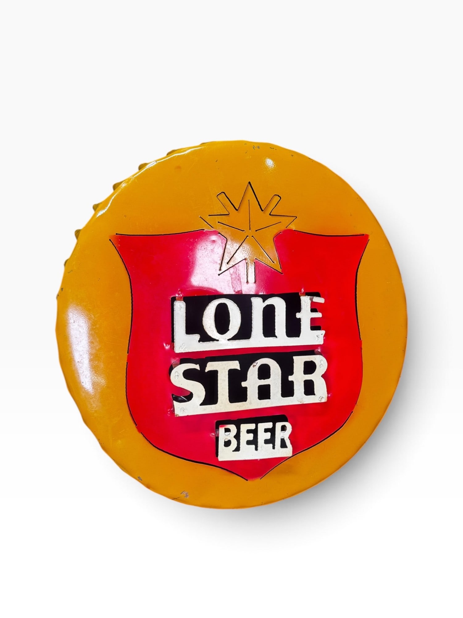 VINTAGE METAL LONE STAR BEER SIGN (1 of 4)