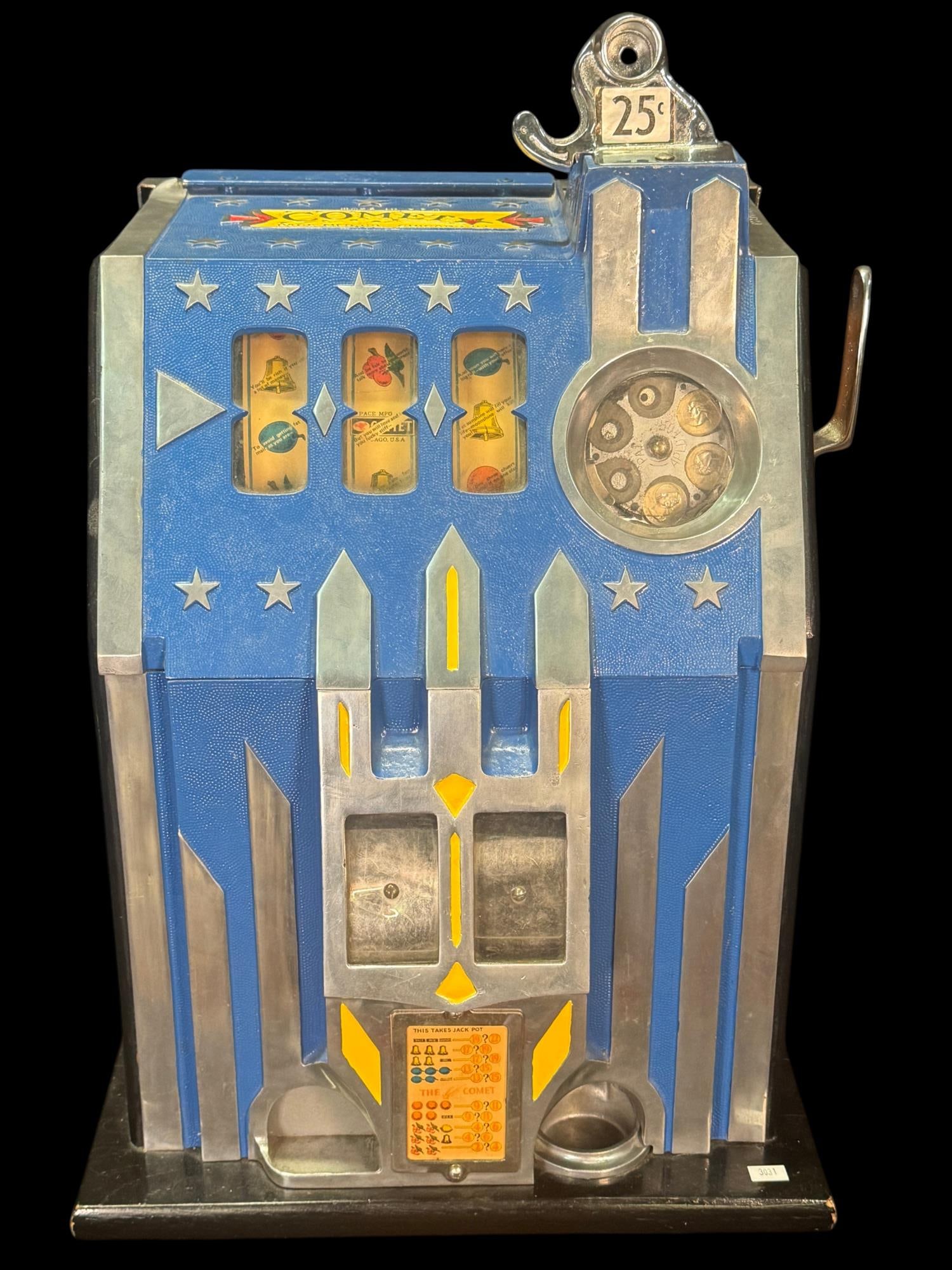 ANTIQUE PACE "COMET" QUARTER SLOT MACHINE (1 of 6)