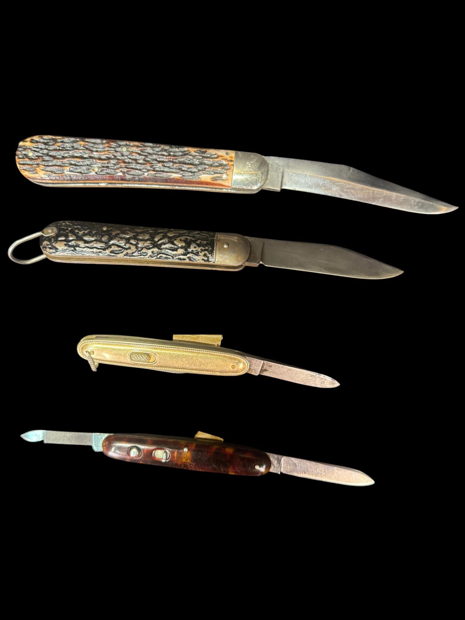 FOUR VINTAGE AUTOMATIC KNIVES. ASSORTED COLLECTION (1 of 4)