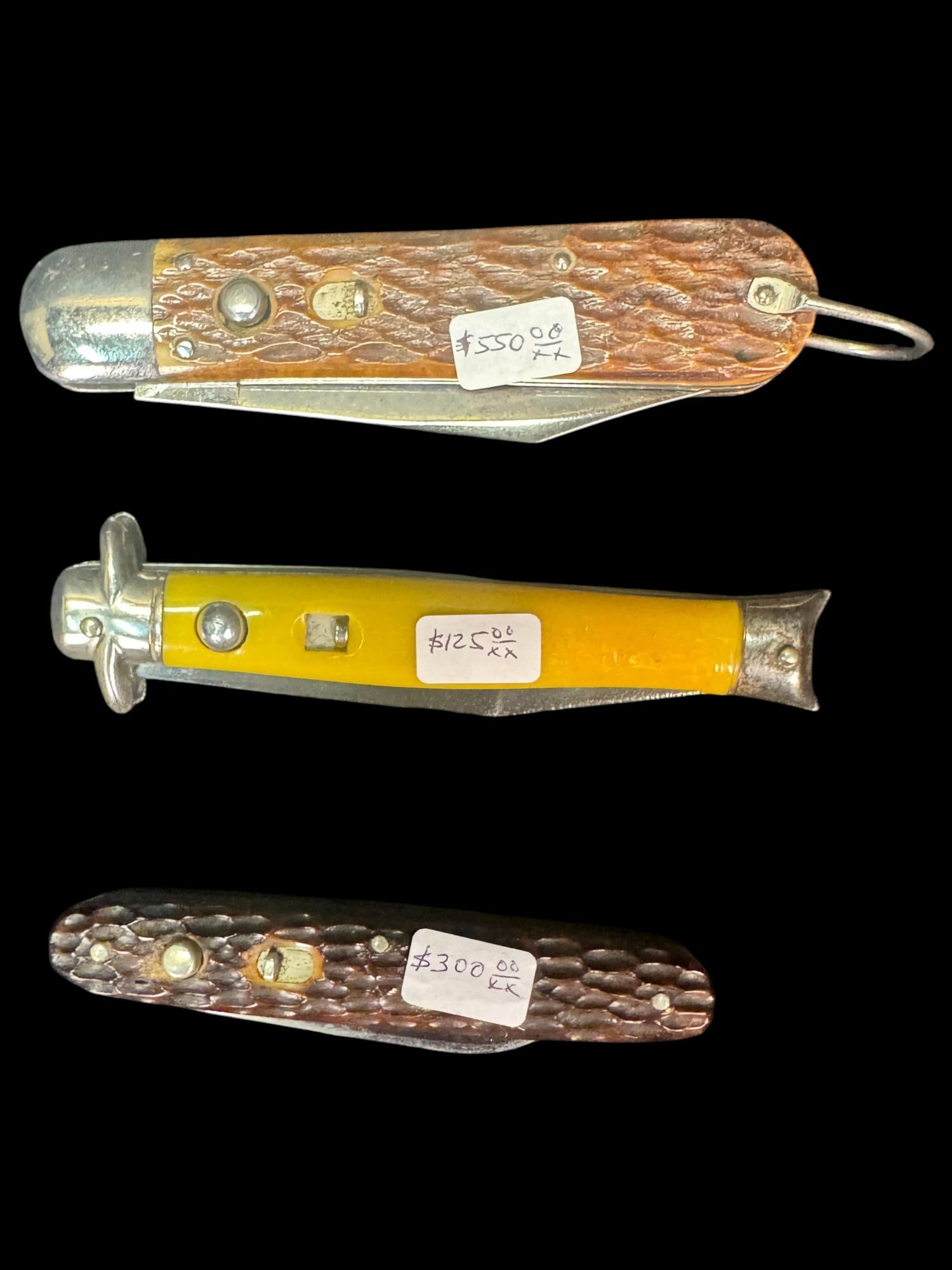 3 - VINTAGE AUTOMATIC KNIVES. ASSORTED COLLECTION - 4