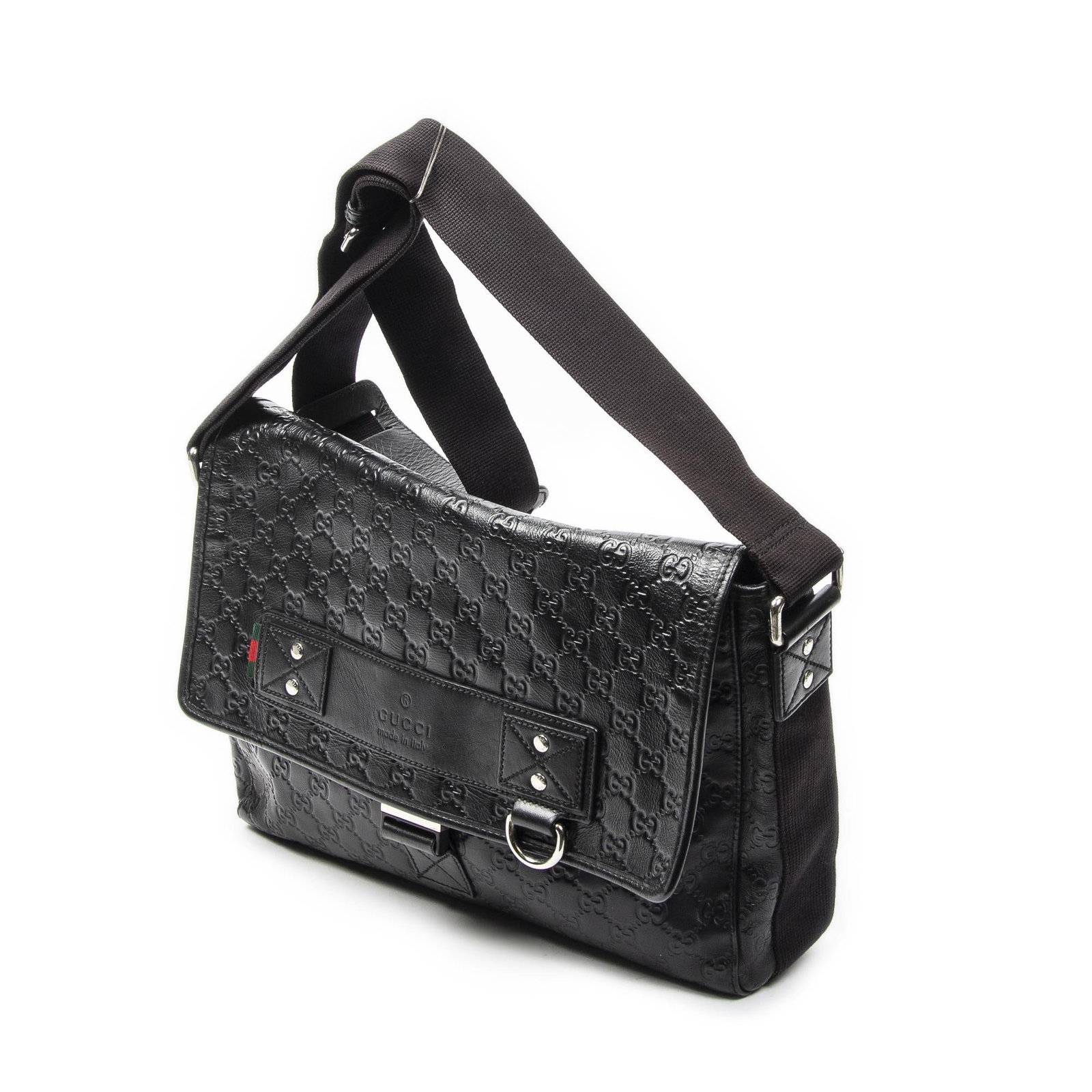 Gucci Rubber Effect Web Medium Messenger Sho - 3