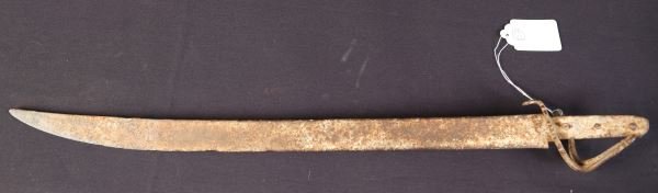 ANTIQUE SPANISH COLONIAL SHORT SWORD: ANTIQUE SPANISH COLONIAL SHORT SWORD. Height: 27 in. by Width: 4 in. by Depth: 4 in.