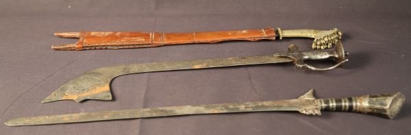 MIXED LOT OF THREE NORTH AFRICAN SPEARS: MIXED LOT OF THREE NORTH AFRICAN SPEARS. Height: 28 in. by Width: 4 1/2 in. by Depth: 3 in.