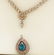 11 CT. BLUE TOPAZ & WHITE SAPPHIRE ROYAL NECKLACE