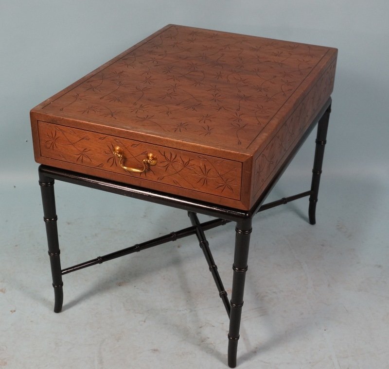 PAIR OF KITTINGER END TABLES: PAIR OF KITTINGER END TABLES. Height: 22 in. by Width: 28 in. by Depth: 20 in.