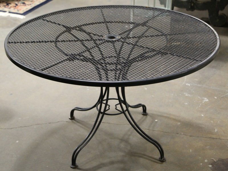 PATIO TABLE AND FOUR CHAIRS: PATIO TABLE AND FOUR CHAIRS.