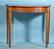 ENGLISH SERPENTINE YEW & SATINWOOD INLAID CONSOLE