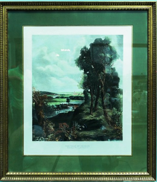 JOHN CONSTABLE "THE VALE OF DEHAM" COLOR ENGRAVING: JOHN CONSTABLE "THE VALE OF DEHAM" COLOR ENGRAVING. Height: 37 & 22 in. by Width: 32 1/2 & 19 in.